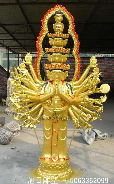 千手觀(guān)音人物形象鑄銅雕塑